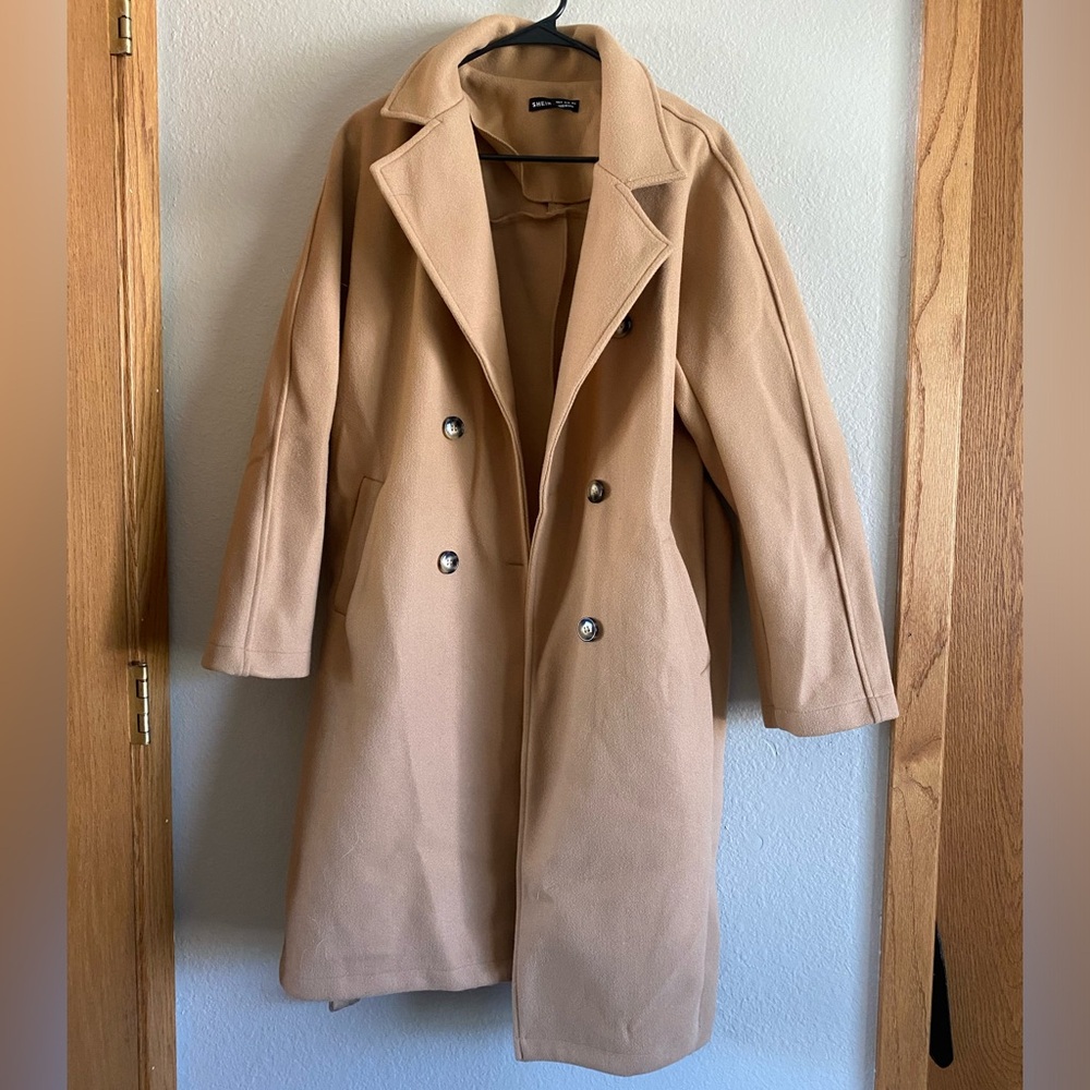 SHEIN Tan Trench Coat